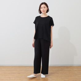 女の欲望 接触冷感・ＵＶカット ハサミで切るだけ！ プリーツパンツ＆ ワイドＴシャツ
