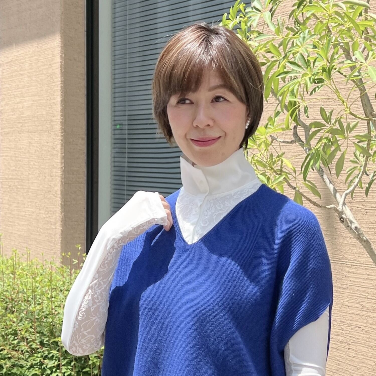 ジュエルレース バイ　ブルーミング ＵＶカット＆接触冷感 ネックカバー＆ アームカバー２点セット