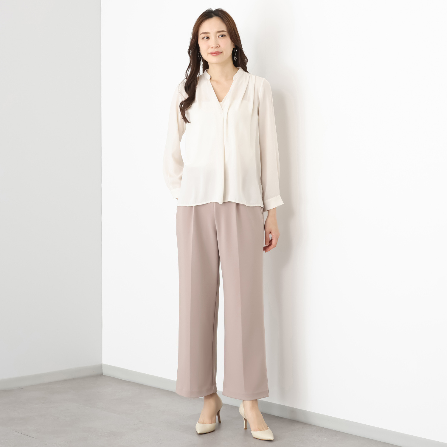 上質ごこち ボナンザ（Ｒ） センタープレス スタイリッシュ ワイドパンツ