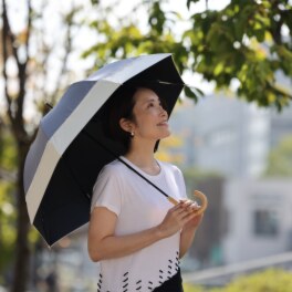 センテリオ 遮光・遮熱・ＵＶカット “バイカラーレース” 晴雨兼用長傘