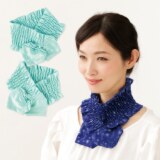 水に濡らして 絞って振るだけで ひんやり冷感！ ＵＶクールスカーフ ２枚セット