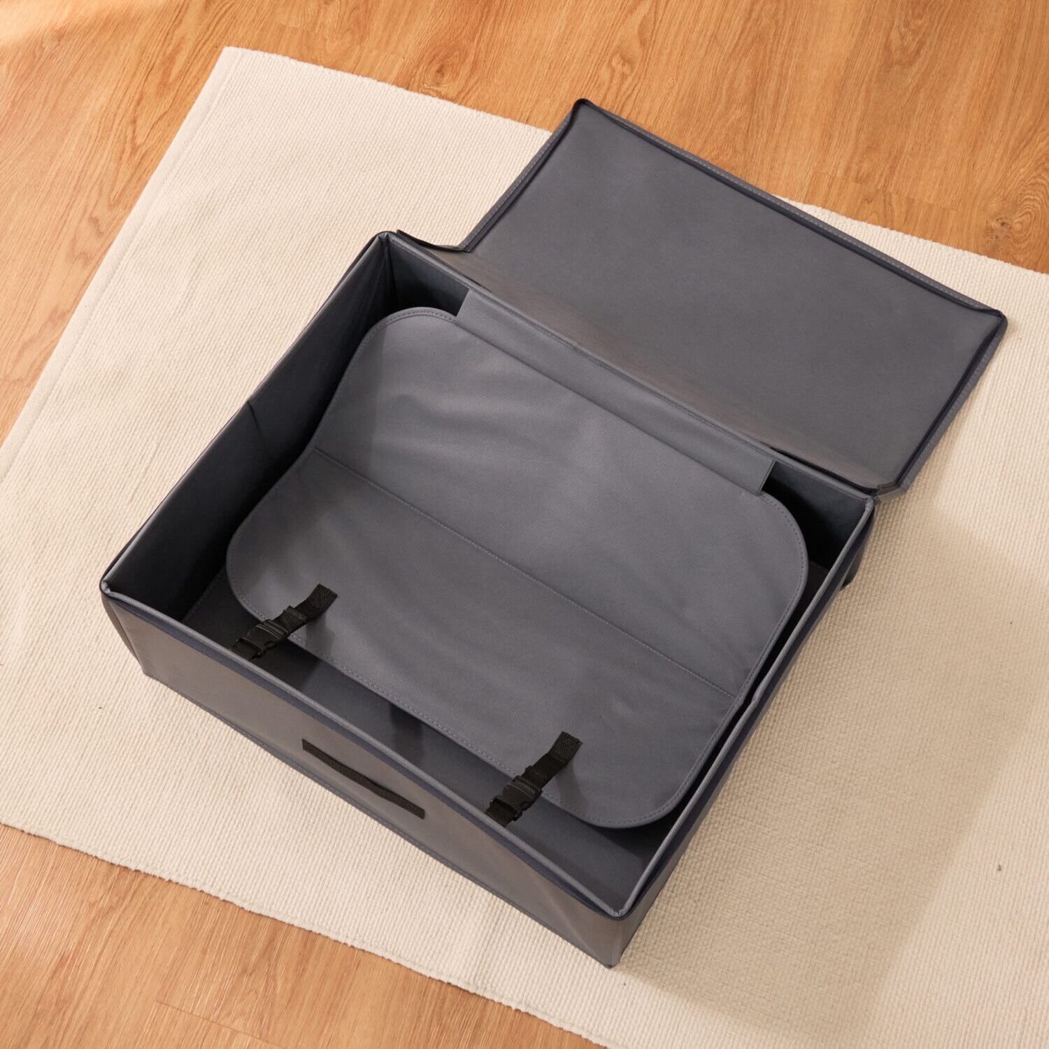 ｎｉｓｈｉｋａｗａ　西川 ふとん屋が考えた おふとんに優しい 収納ハードボックス２個組 除湿シート付 ＜シングル＞