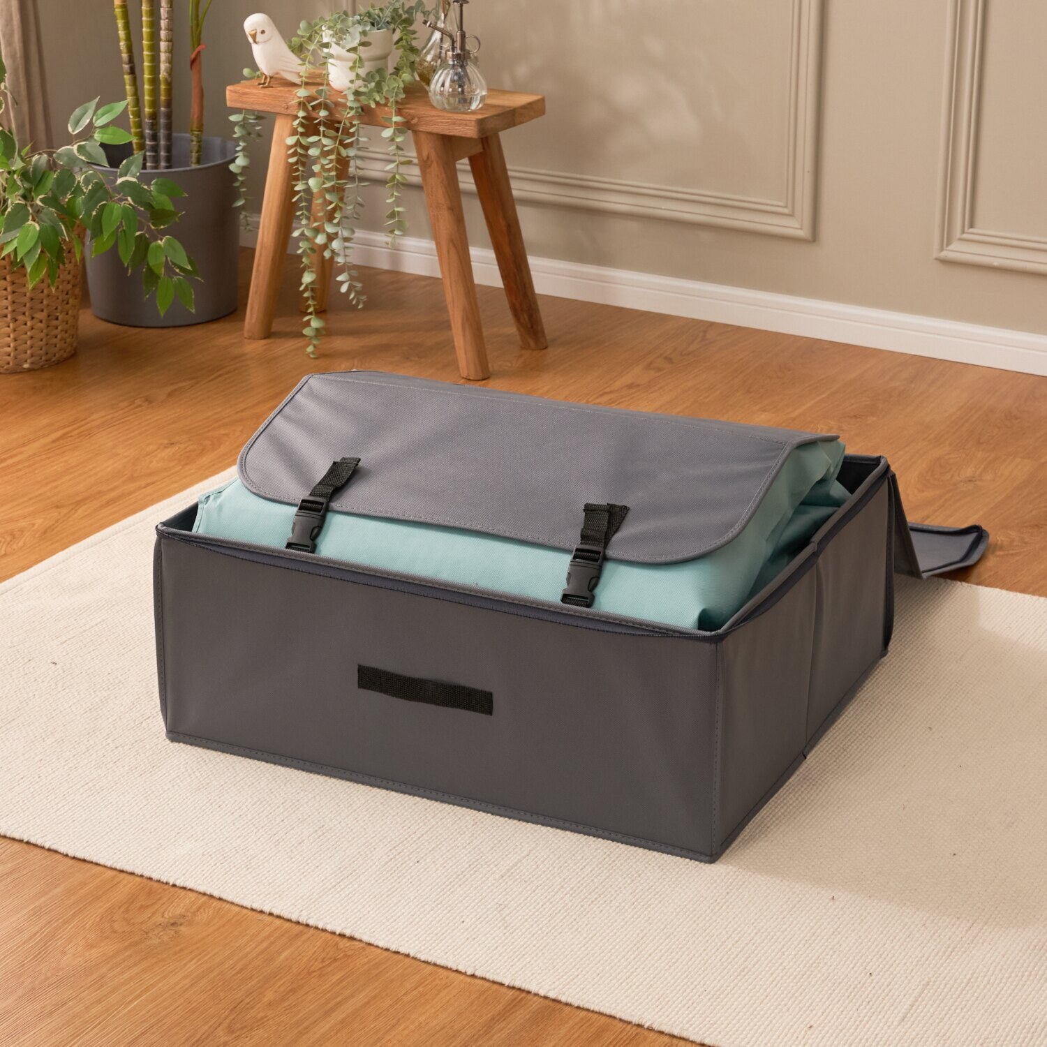 ｎｉｓｈｉｋａｗａ ふとん屋が考えた おふとんに優しい 収納ボックス２個組 除湿シート付 ＜ダブル＞ 