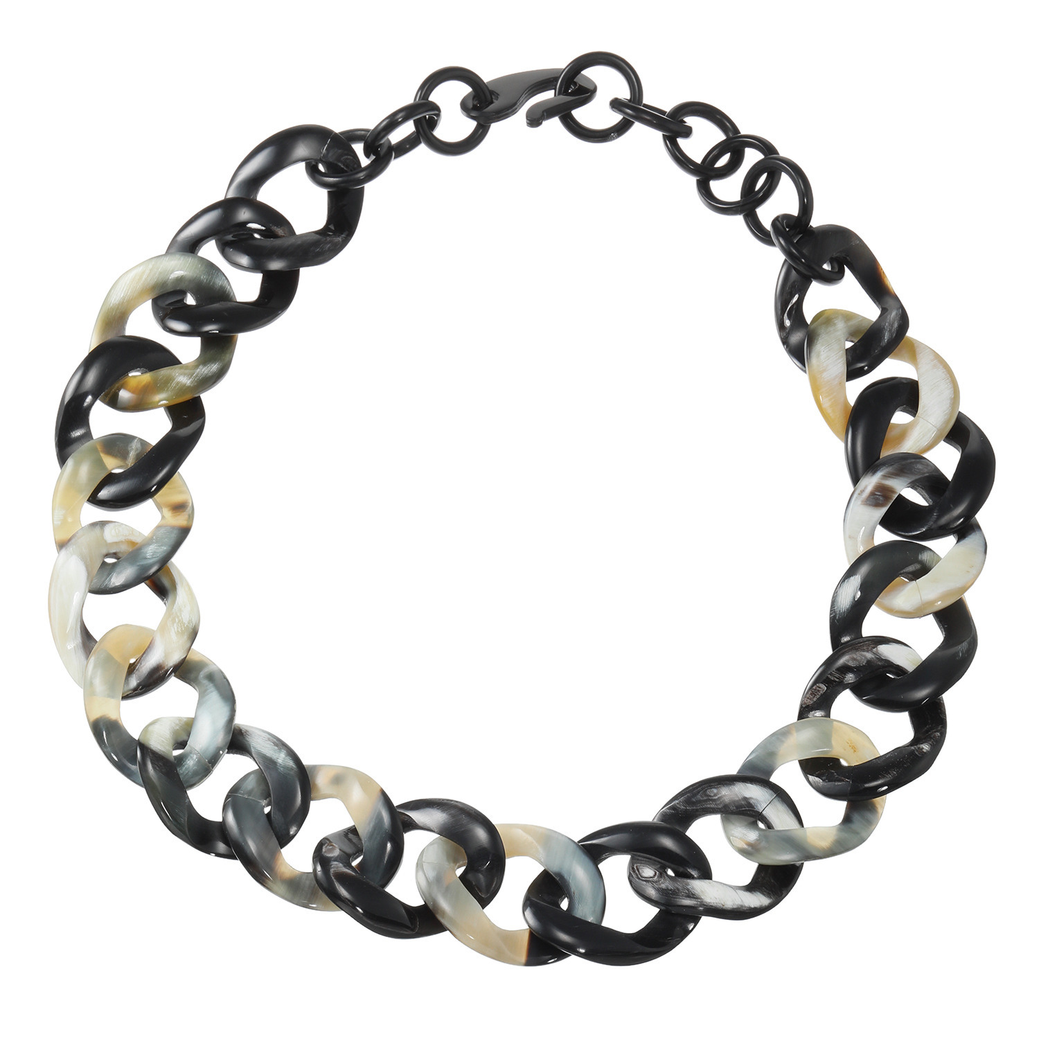 ミル・レーヴ 水牛 チェーンデザイン ネックレス