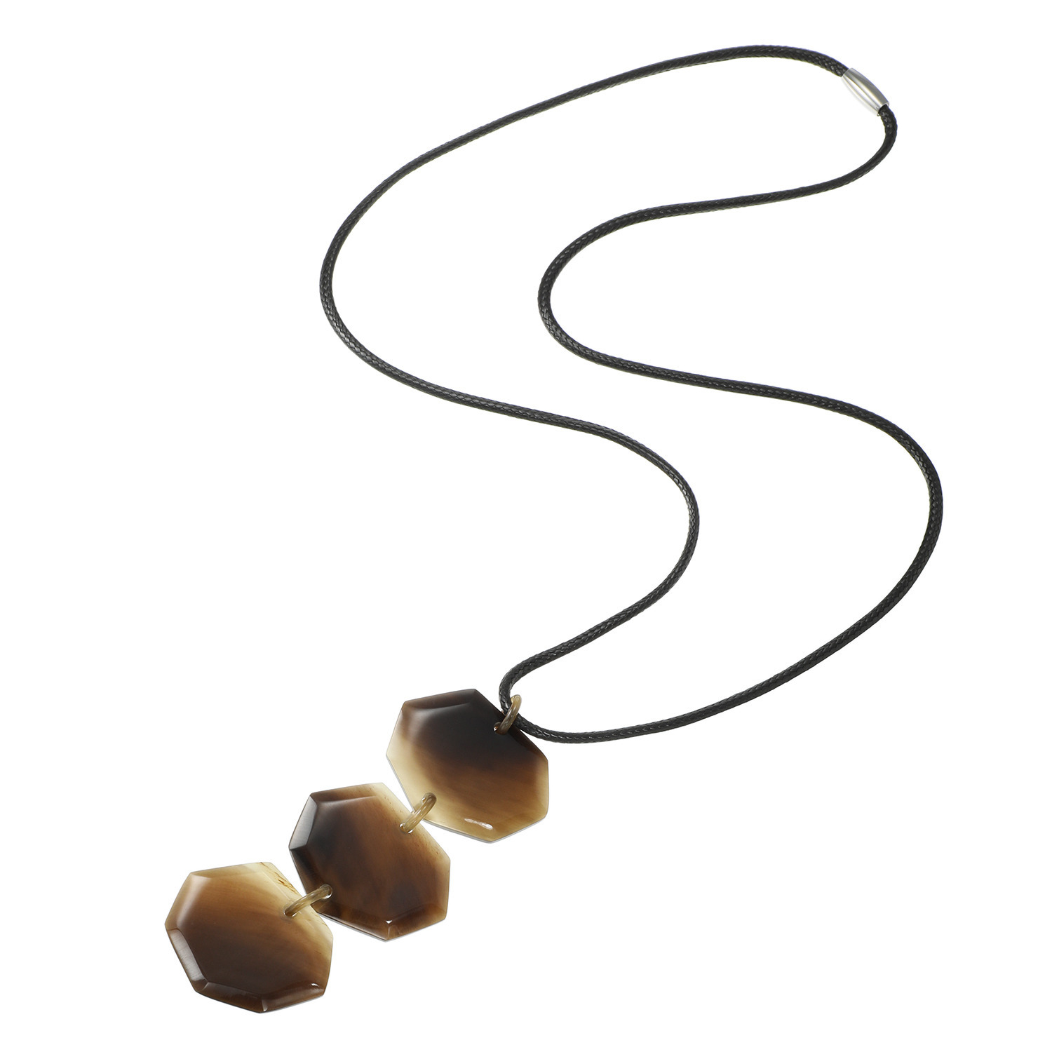 ミル・レーヴ 水牛 多角形リンク Ｙデザイン ロングコードペンダント
