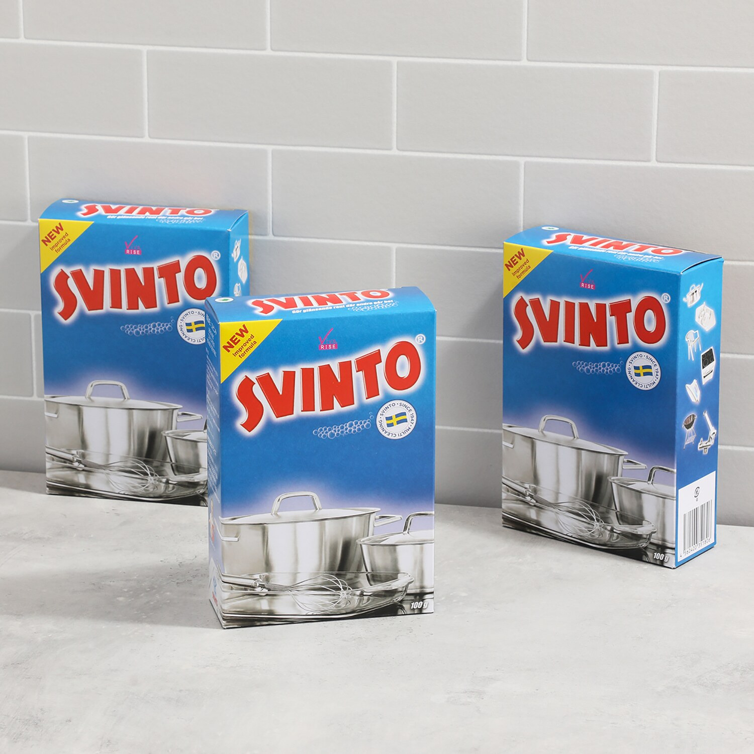 スウェーデン生まれ 新感覚！ちぎって使える 洗剤付き スチールウールたわし スビント ３個特別セット