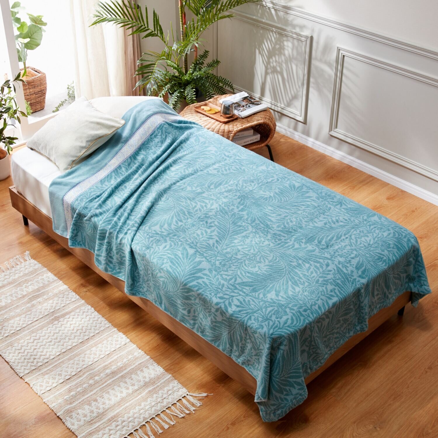 モリスギャラリー ラークスパー やわらかタオルケット