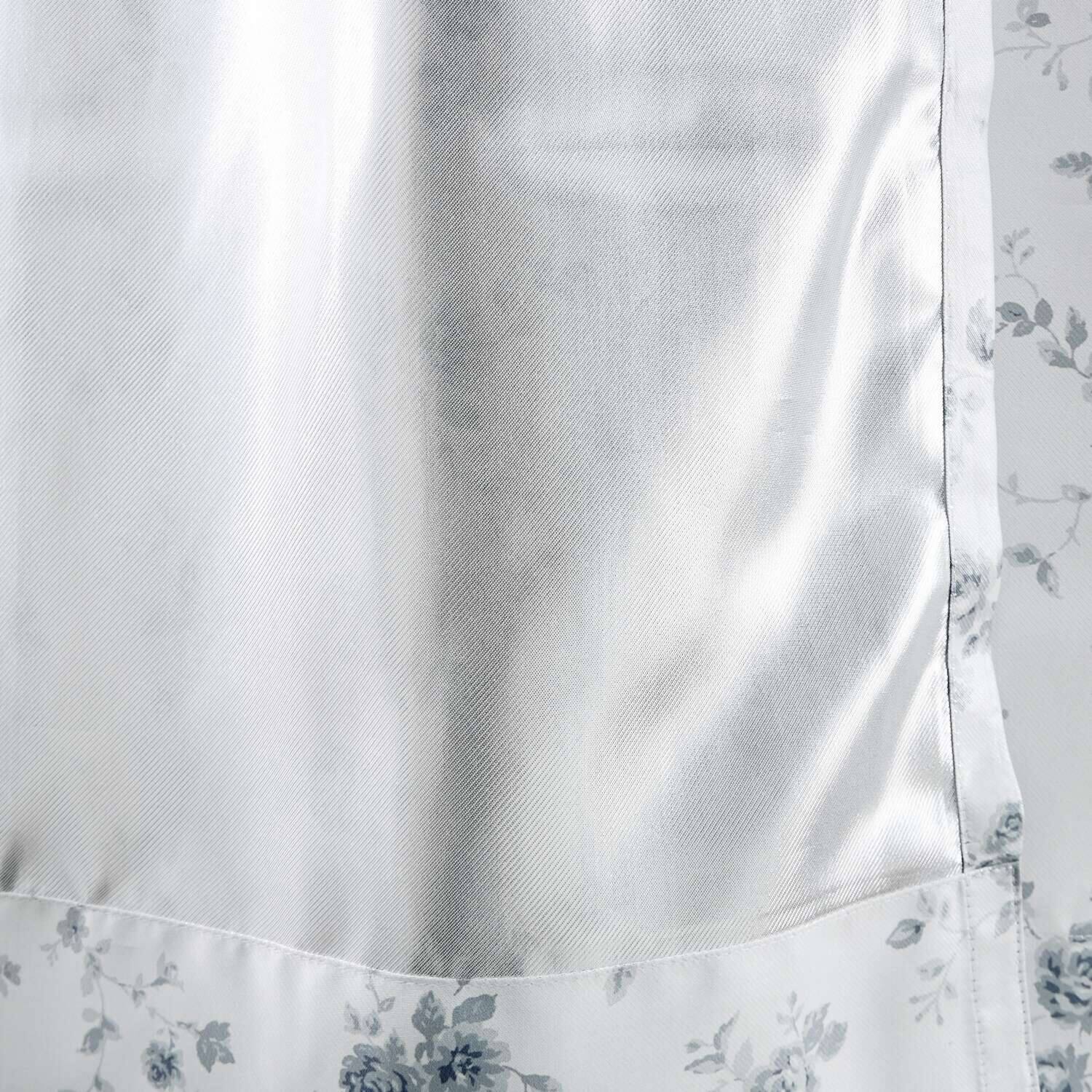 エコファイン 遮熱＆ＵＶカット フラワー柄カーテン２枚組 ＜１００×１９８ｃｍ＞