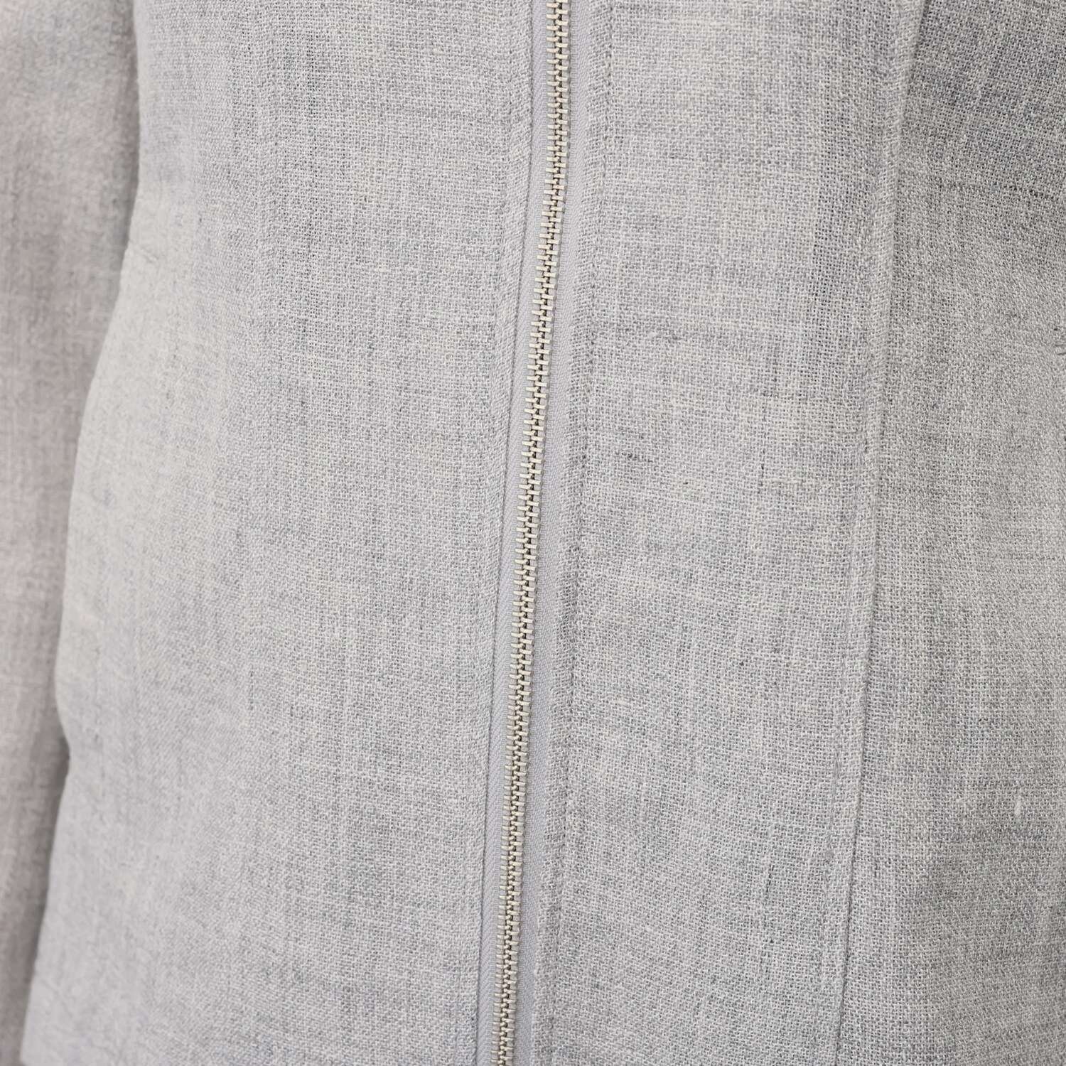 レア　ジェム 天然素材のマリアージュ フレンチリネンとウールで 大人の上質カジュアルを シャープにまとうブルゾン