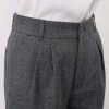 レア　ジェム 天然素材のマリアージュ フレンチリネンとウールで 上質カジュアルを装う ツータックパンツ