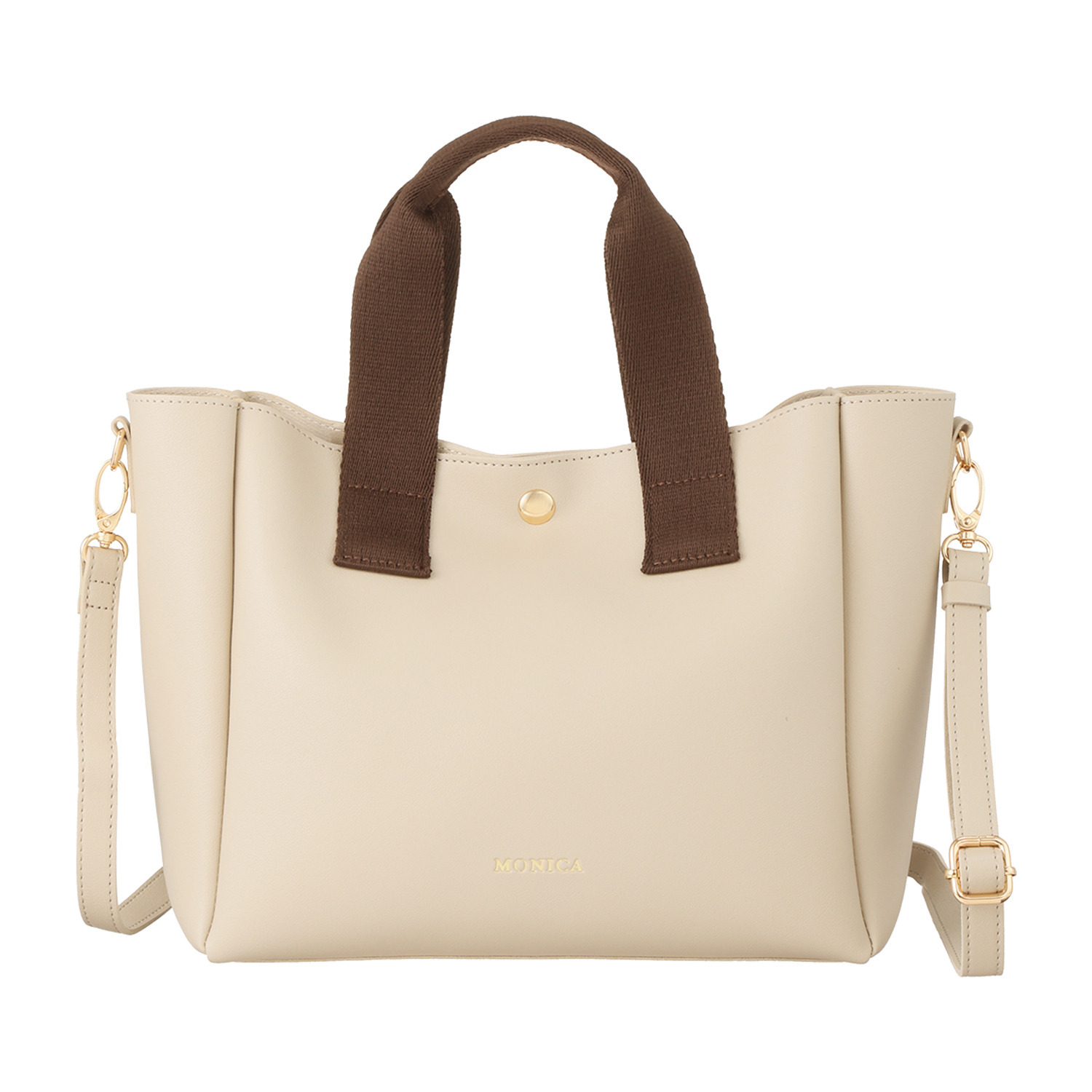 モニカ フェイクレザー ２ウェイトートバッグ