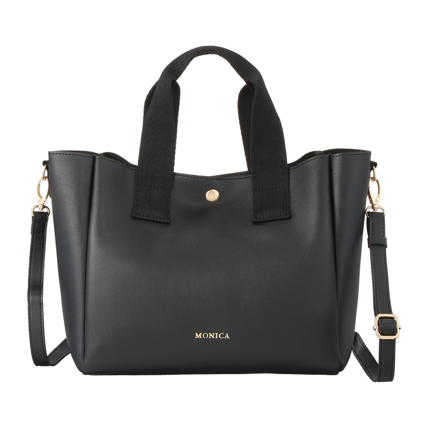 モニカ フェイクレザー ２ウェイトートバッグ