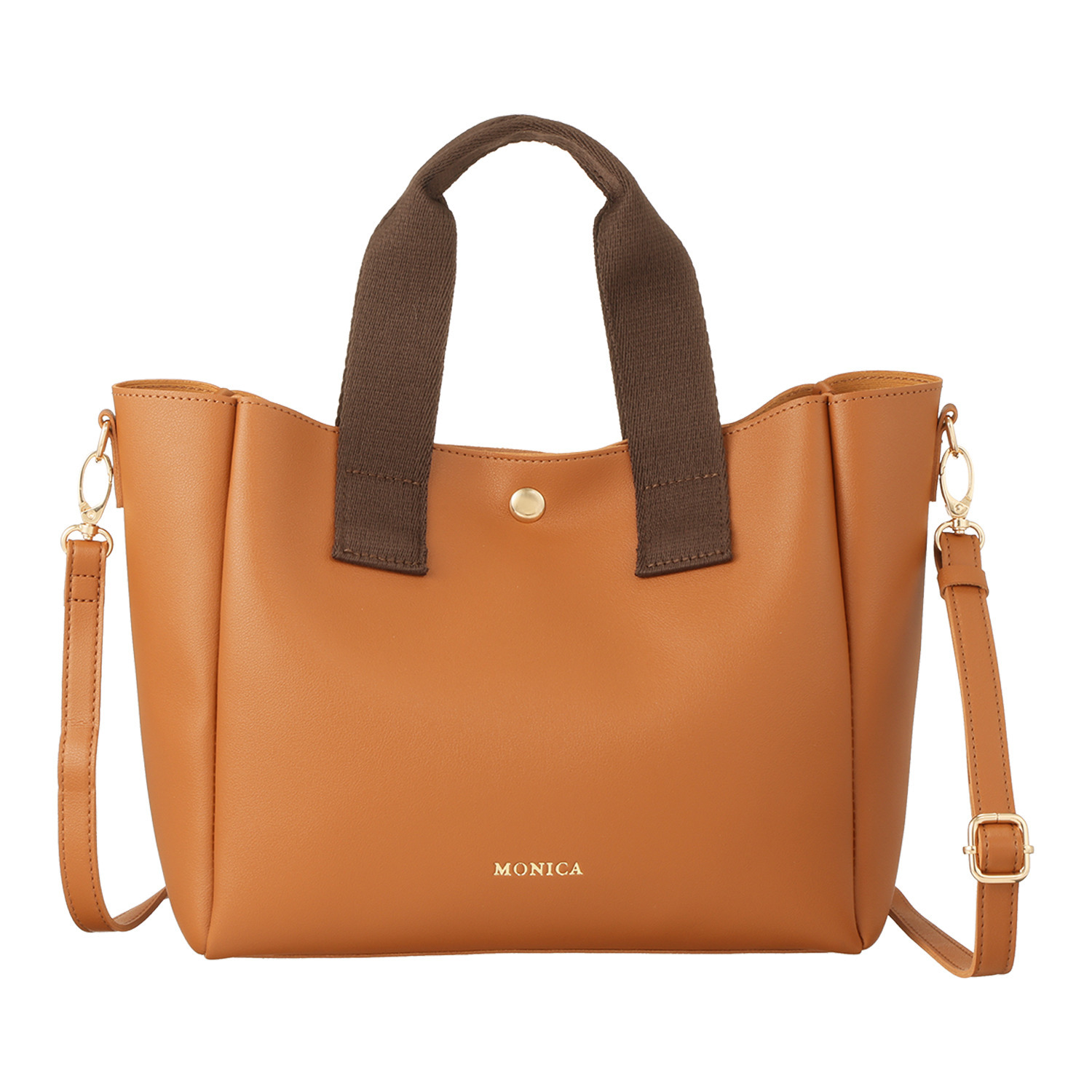 モニカ フェイクレザー ２ウェイトートバッグ