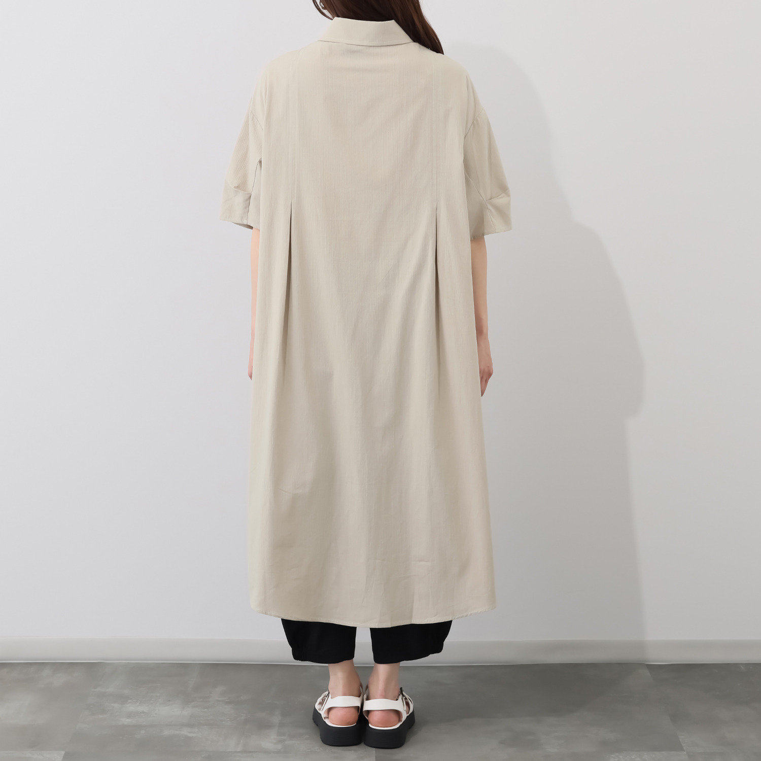 ベルポニー ワンピース風 デザインロングシャツ