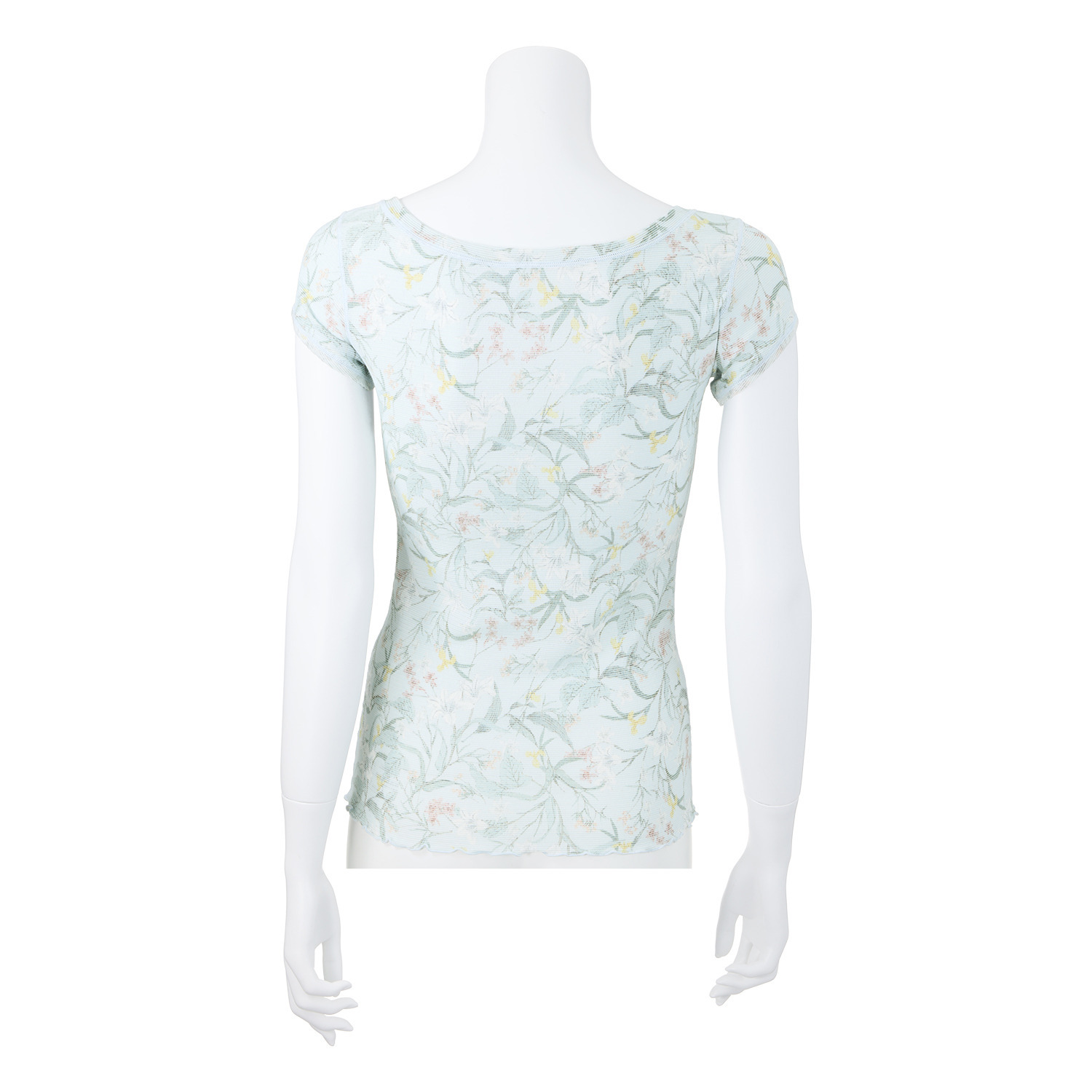 丸福ガーゼ ムレにくくて快適！速乾 綿モダール混 ボタニカルプリント フレンチスリーブインナー