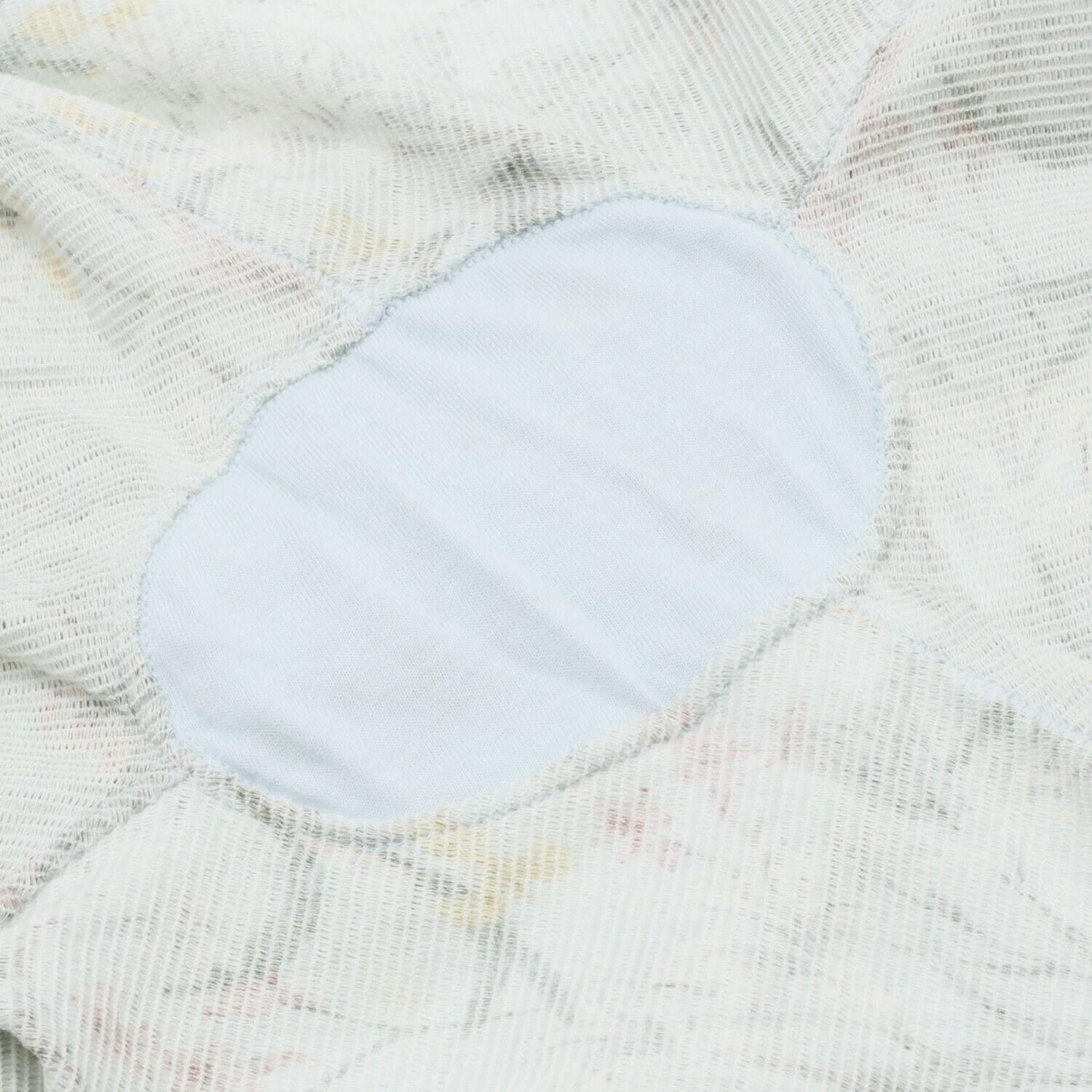 丸福ガーゼ ムレにくくて快適！速乾 綿モダール混 ボタニカルプリント マチ付レギンス