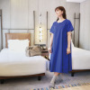 部屋着の上から さっとかぶるだけ！ 綿混 ずぼっと ずぼらワンピース