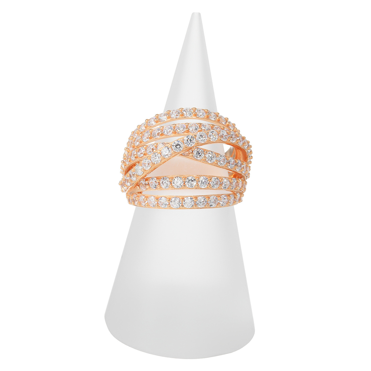 ダイアモア シルバー　ＣＺ 多連デザイン リング