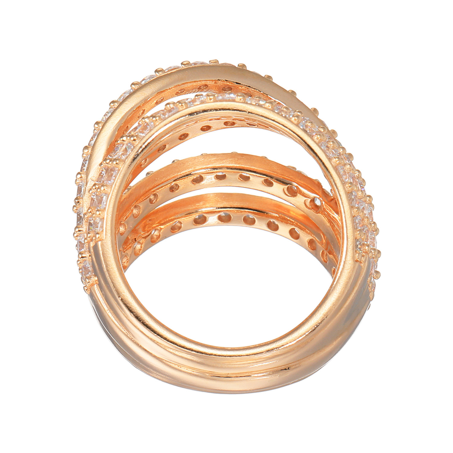 ダイアモア シルバー　ＣＺ 多連デザイン リング