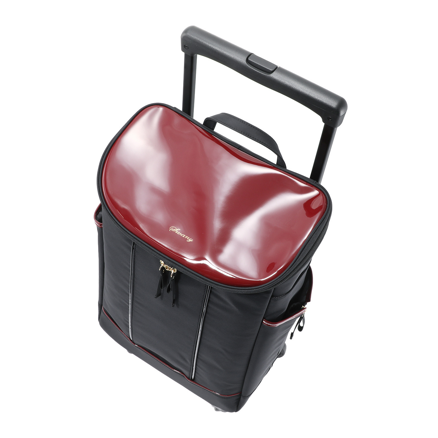 スワニー エナメルフラップキャリー ４輪ストッパー付き Ｔ２キャスターモデル ＜Ｌサイズ＞