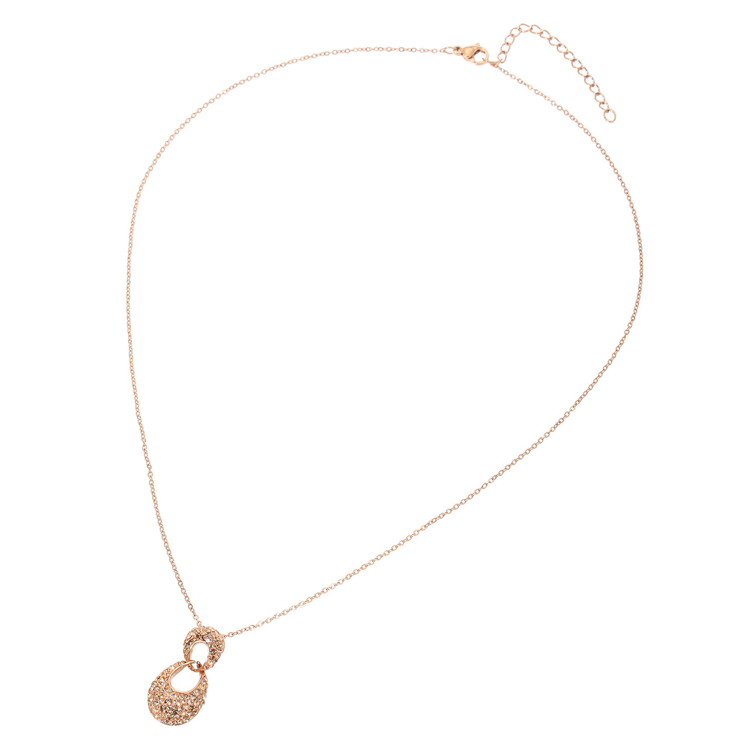 エービーステン ステンレス クリスタルガラス リンクデザイン パヴェペンダント