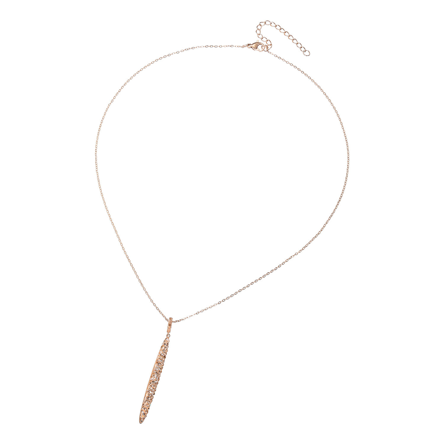 エービーステン ステンレス クリスタルガラス ポインテッド パヴェペンダント