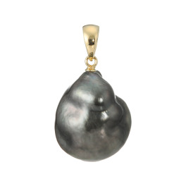 ペルラジオーネ １４Ｋ 黒蝶ケシパール ペンダントトップ