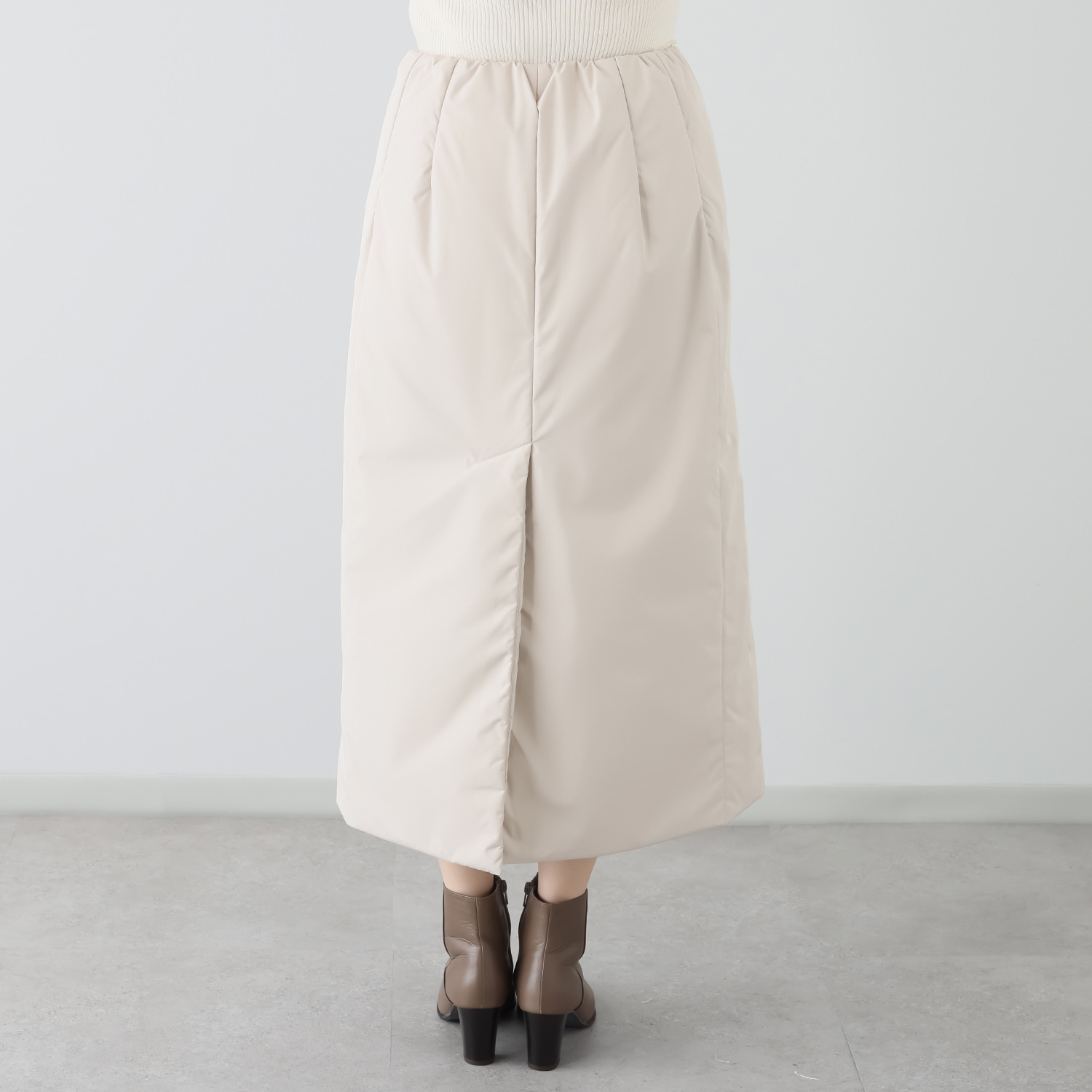 スタイルフライ 薄中綿入り サイドポケット付 ウエストゴム タイトスカート