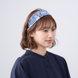 コンプレックス　ビズ リバーシブルデザイン レトロフラワープリント ヘアバンド