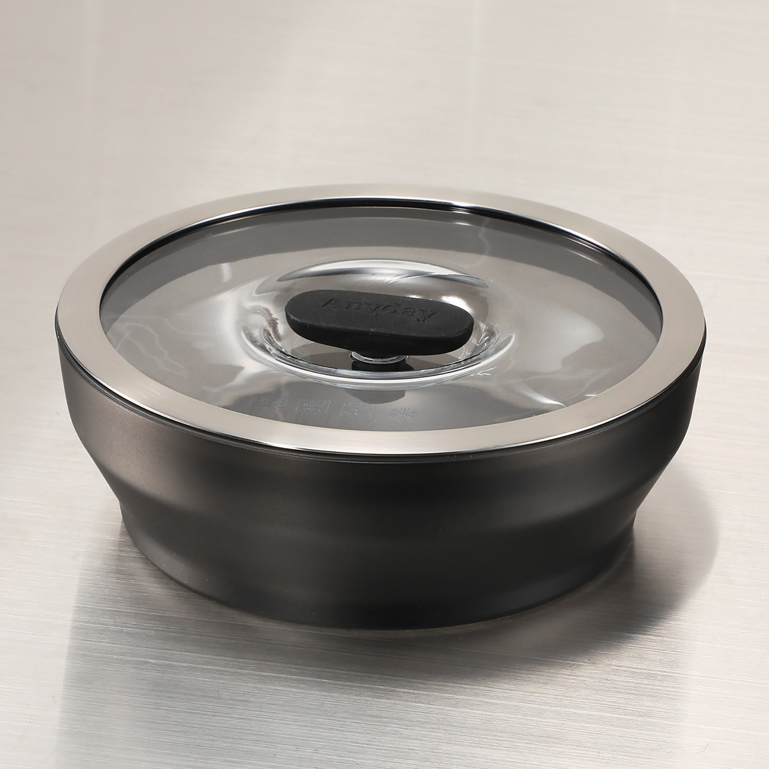 これ１つで 下ごしらえ！調理！ サーブ！保存！ができる 簡単に お料理が楽しめる調理器具 マイヤーエニデイブラック レシピ増量２ピースセット ＜１８ｃｍ＆１４ｃｍ＞