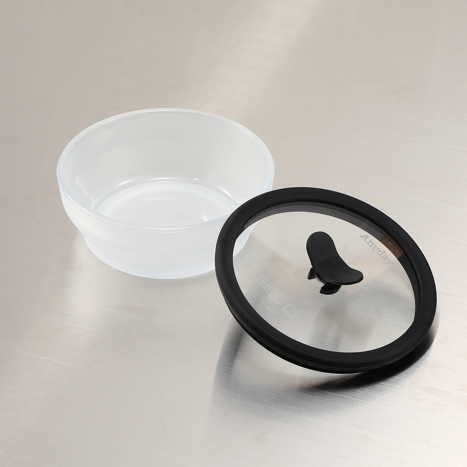 これ１つで 下ごしらえ！調理！ サーブ！保存！ができる 簡単に お料理が楽しめる調理器具 マイヤーエニデイブラック レシピ増量２ピースセット ＜１８ｃｍ＆１４ｃｍ＞