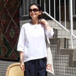 リラリー リラックスフォルム 刺しゅう入りＴシャツ