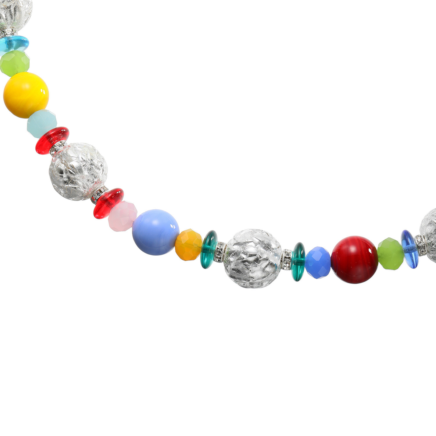 ラグーナ ベネチアンガラス ４連ビーズアクセント ボリュームネックレス