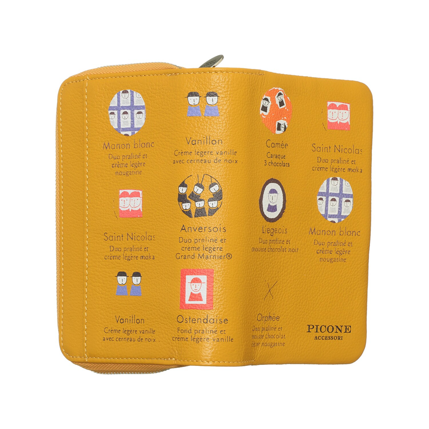 ピッコーネ アッチェッソーリ カード２０枚入る！ やわらか牛革ウォレット