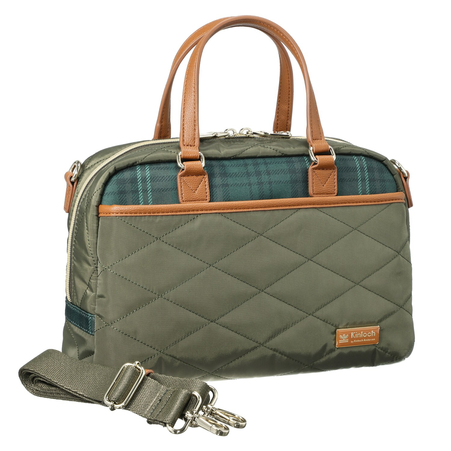 キンロック　バイ キンロックアンダーソン 軽量 ダイヤモンドキルティング ２ウェイボストンバッグ