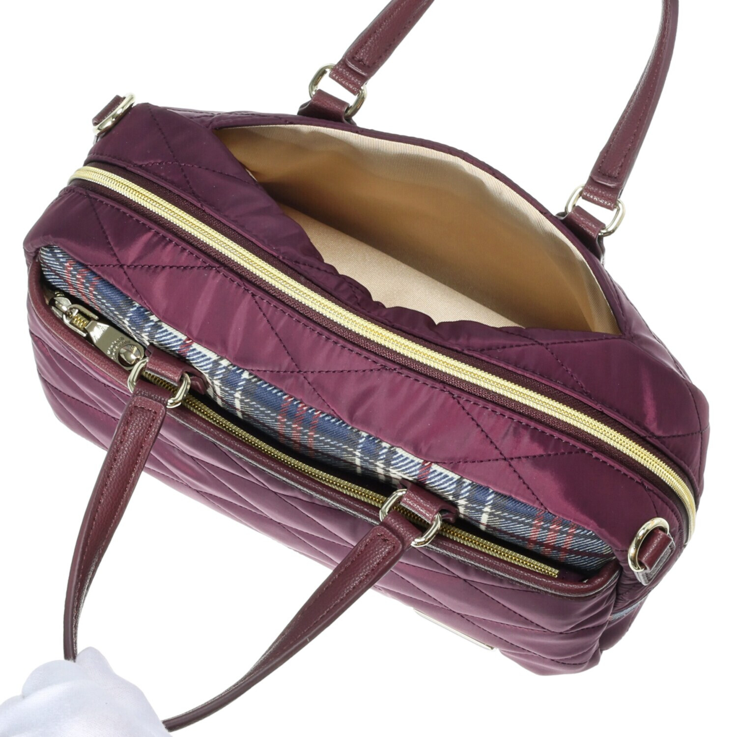 キンロック　バイ キンロックアンダーソン 軽量 ダイヤモンドキルティング ２ウェイボストンバッグ