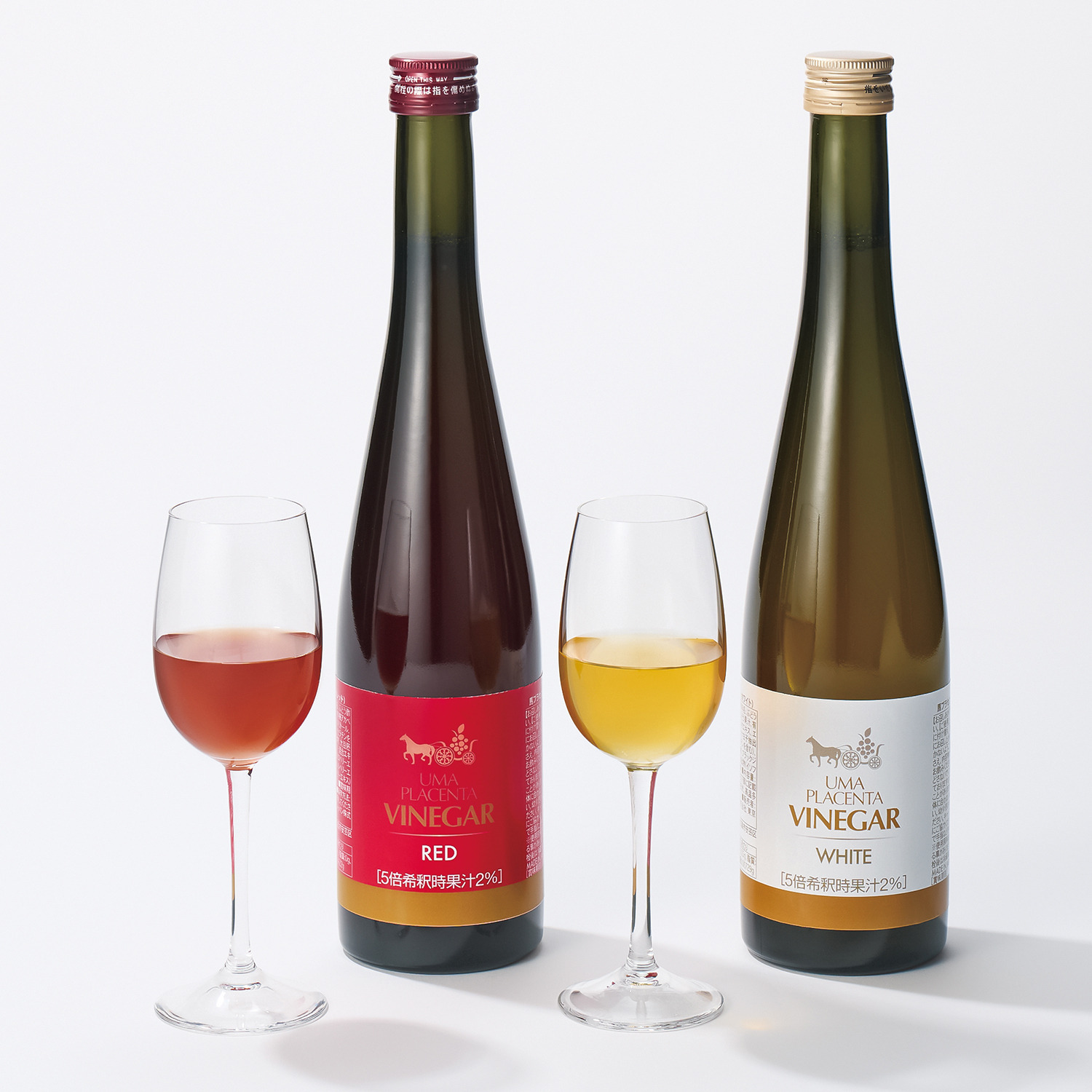 アルゼンチン産 高濃度馬プラセンタエキス １００％使用！ ウマプラセンタビネガー レッド・ホワイト　セット