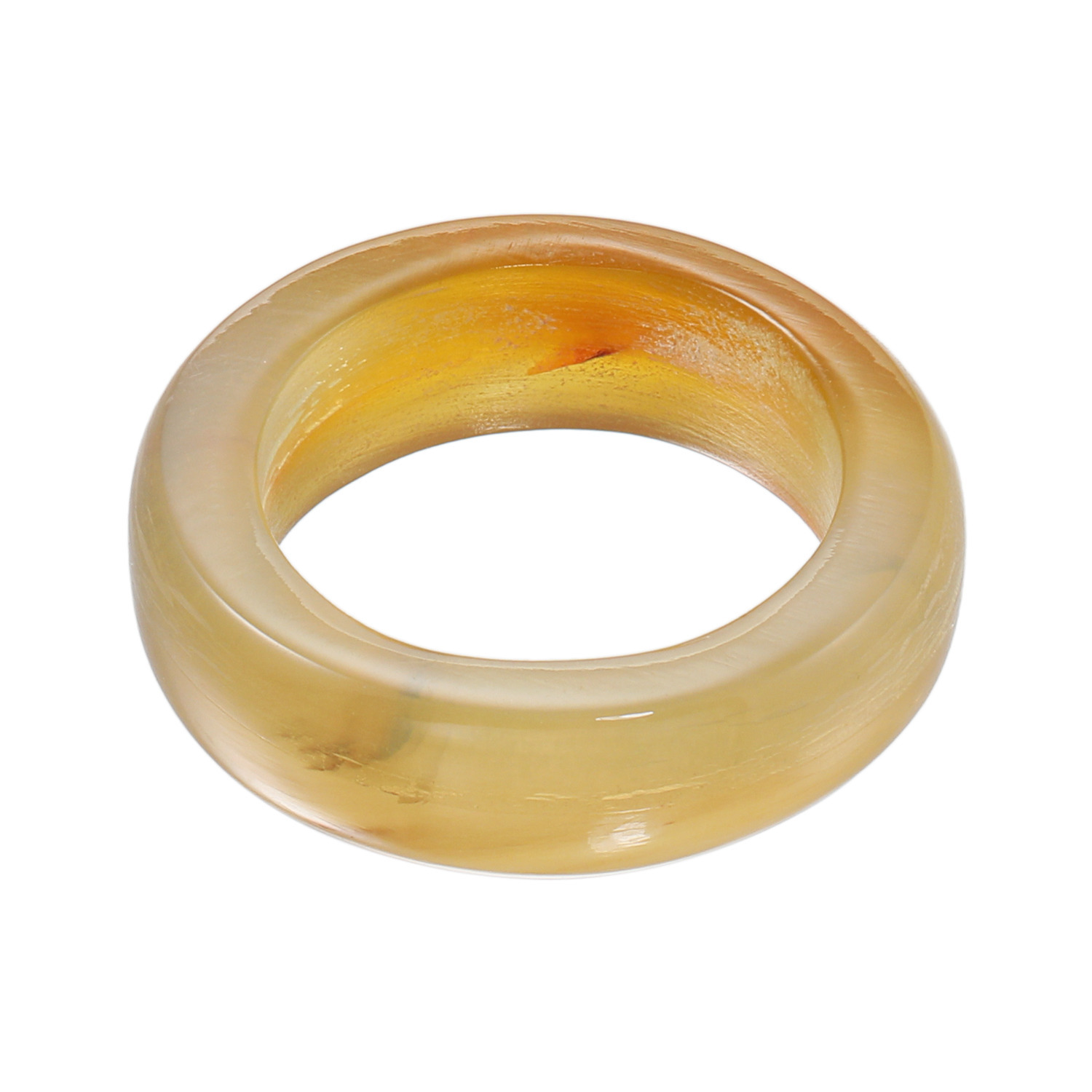 グレイスモア 水牛 甲丸デザイン シンプルリング