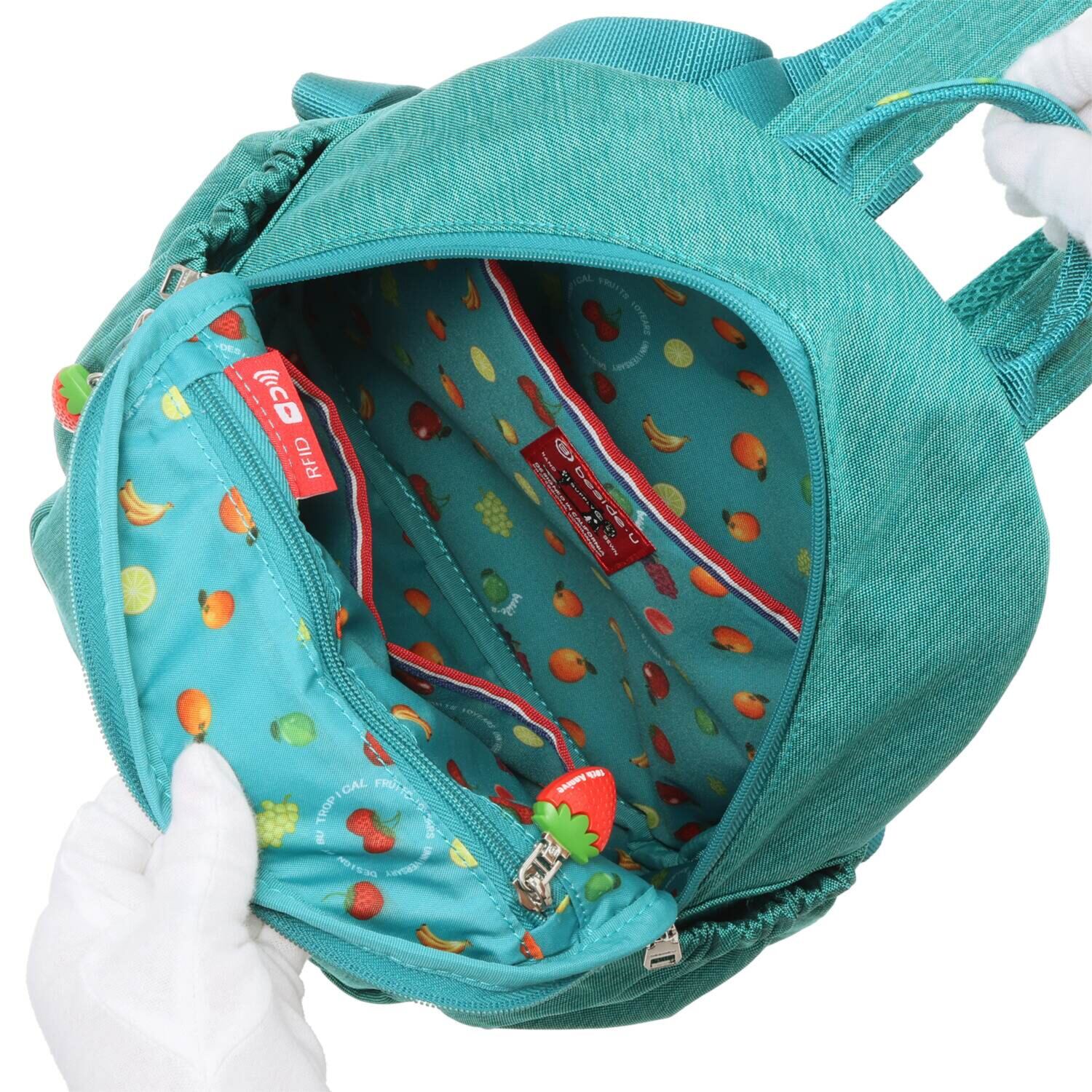 ビサイユ ショップチャンネル デビュー１０周年記念 トロピカルフルーツ はっ水２ウェイリュック ＜イチゴチャーム付＞
