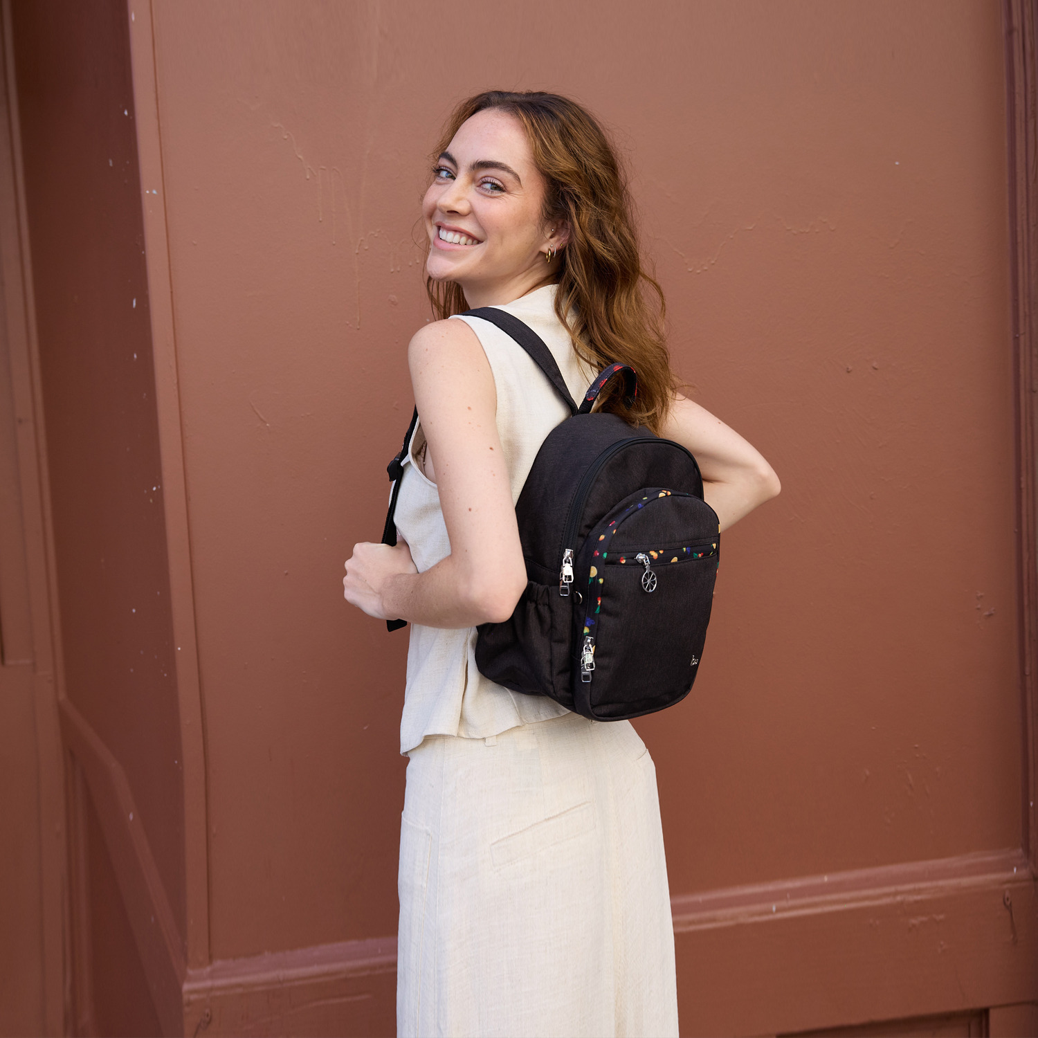 ビサイユ ショップチャンネル デビュー１０周年記念 トロピカルフルーツ はっ水２ウェイリュック ＜イチゴチャーム付＞