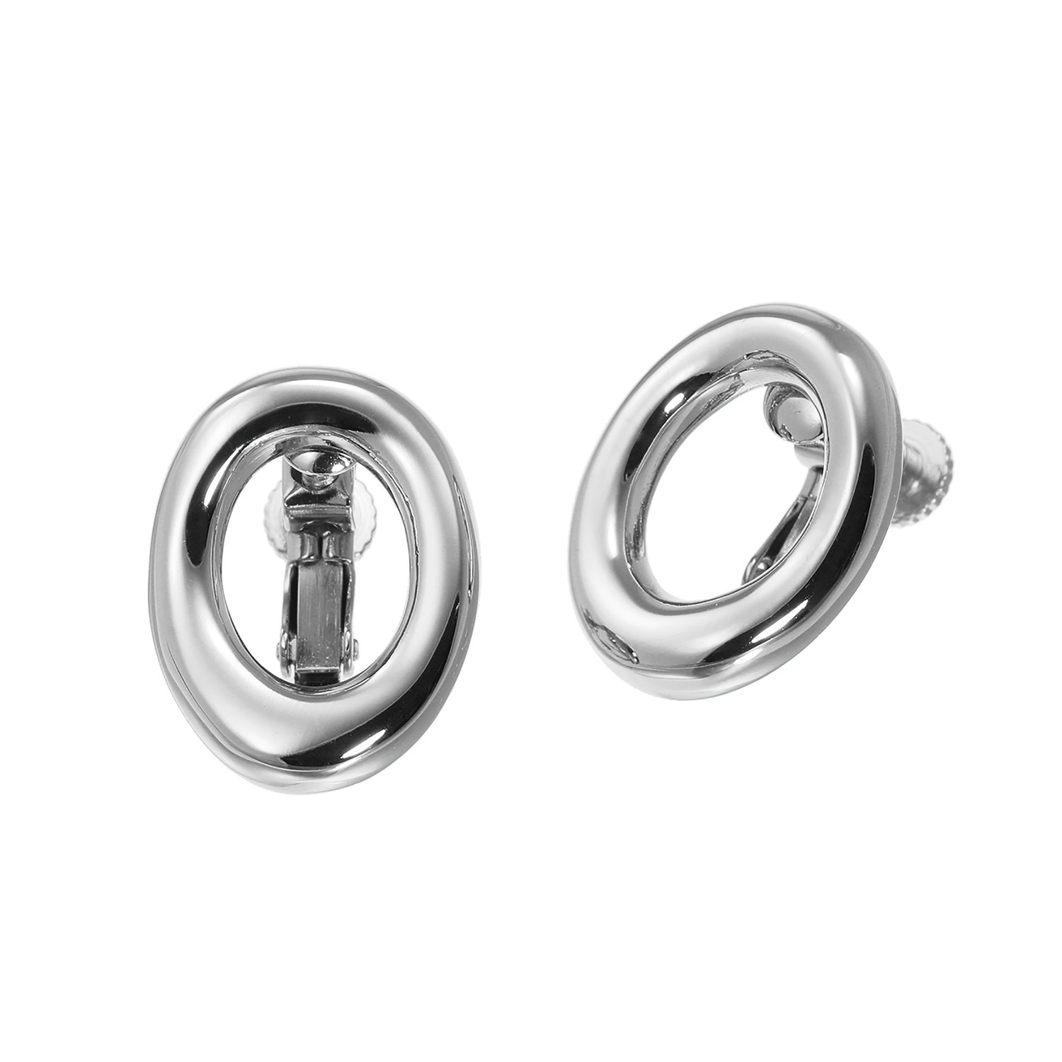 ラフィナリスタ サージカルステンレス ふんわりニュアンス オーバルモティーフ イヤリング／ピアス