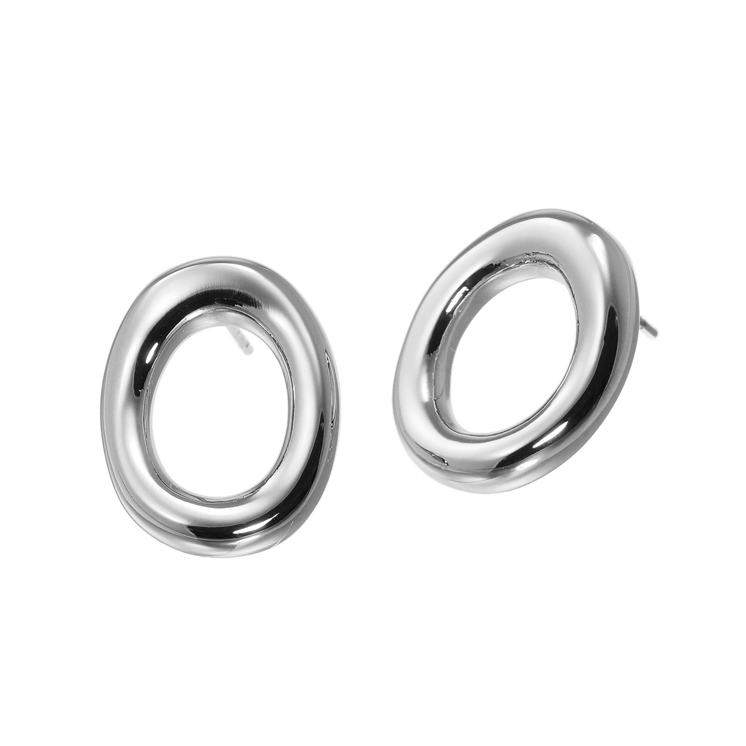 ラフィナリスタ サージカルステンレス ふんわりニュアンス オーバルモティーフ イヤリング／ピアス