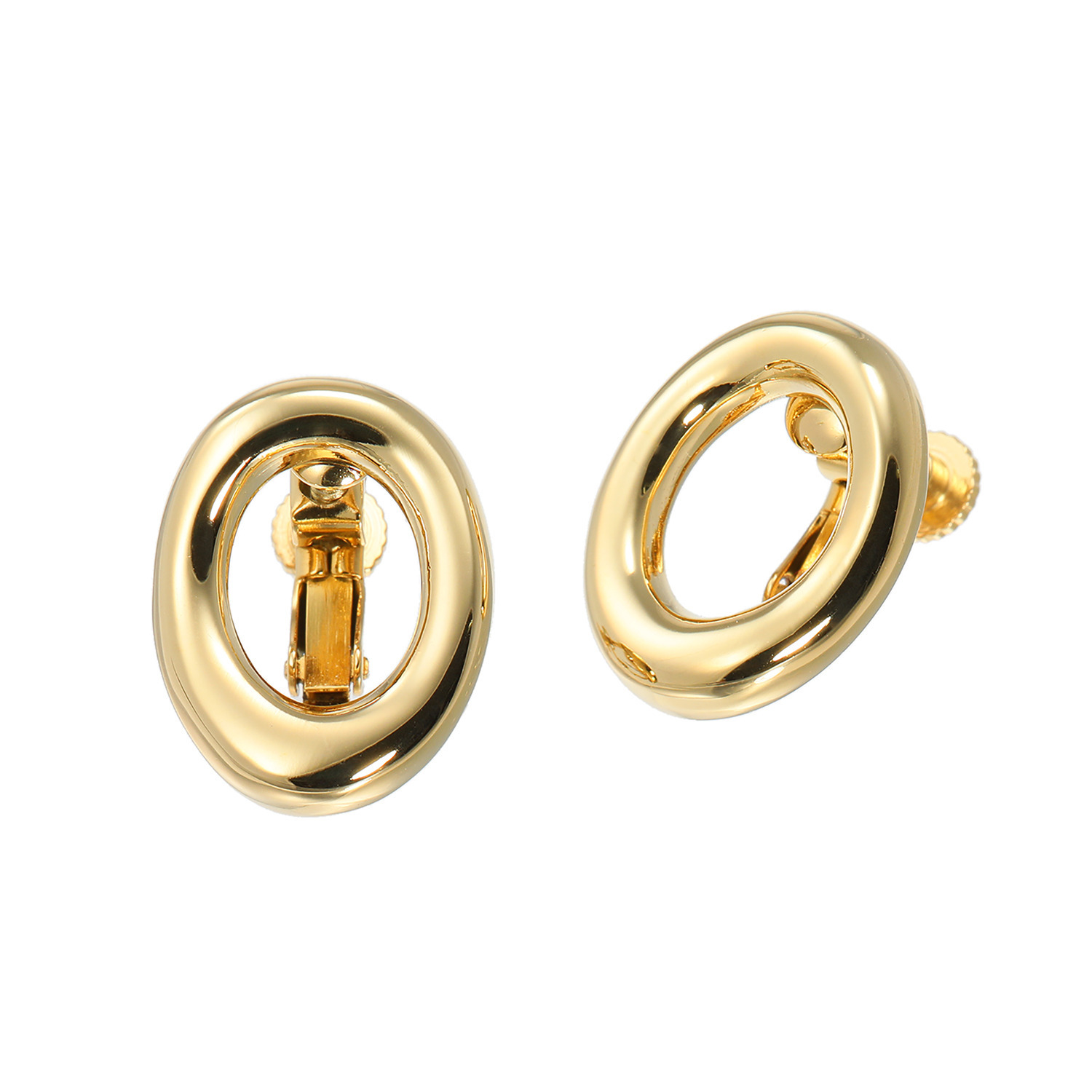 ラフィナリスタ サージカルステンレス ふんわりニュアンス オーバルモティーフ イヤリング／ピアス