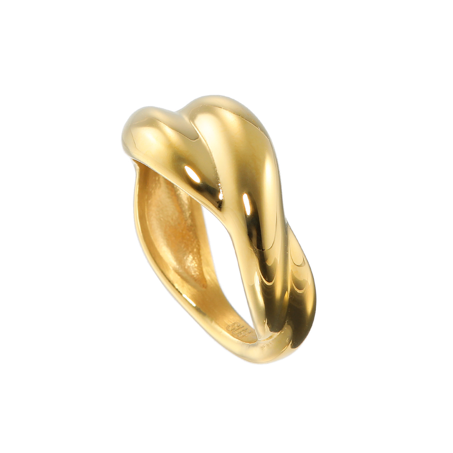 ラフィナリスタ サージカルステンレス ツイストクロスライン リング