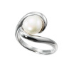ラフィナリスタ サージカルステンレス 淡水パール カーブラインリング