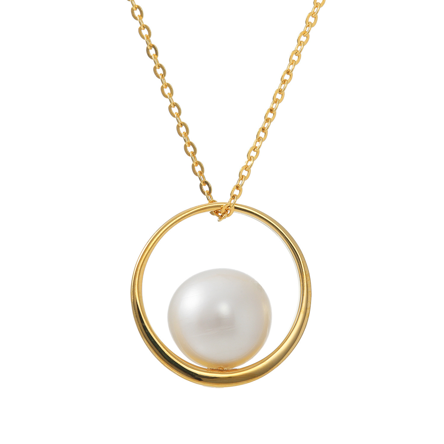 オルウィズ シルバー 淡水パール サークルデザイン ペンダント