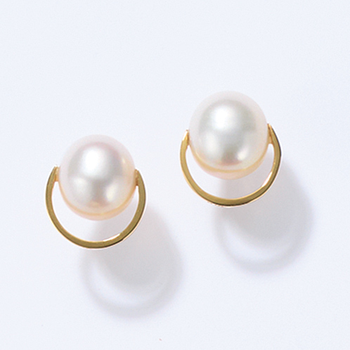 オルウィズ シルバー 淡水パール サークルデザイン ピアス