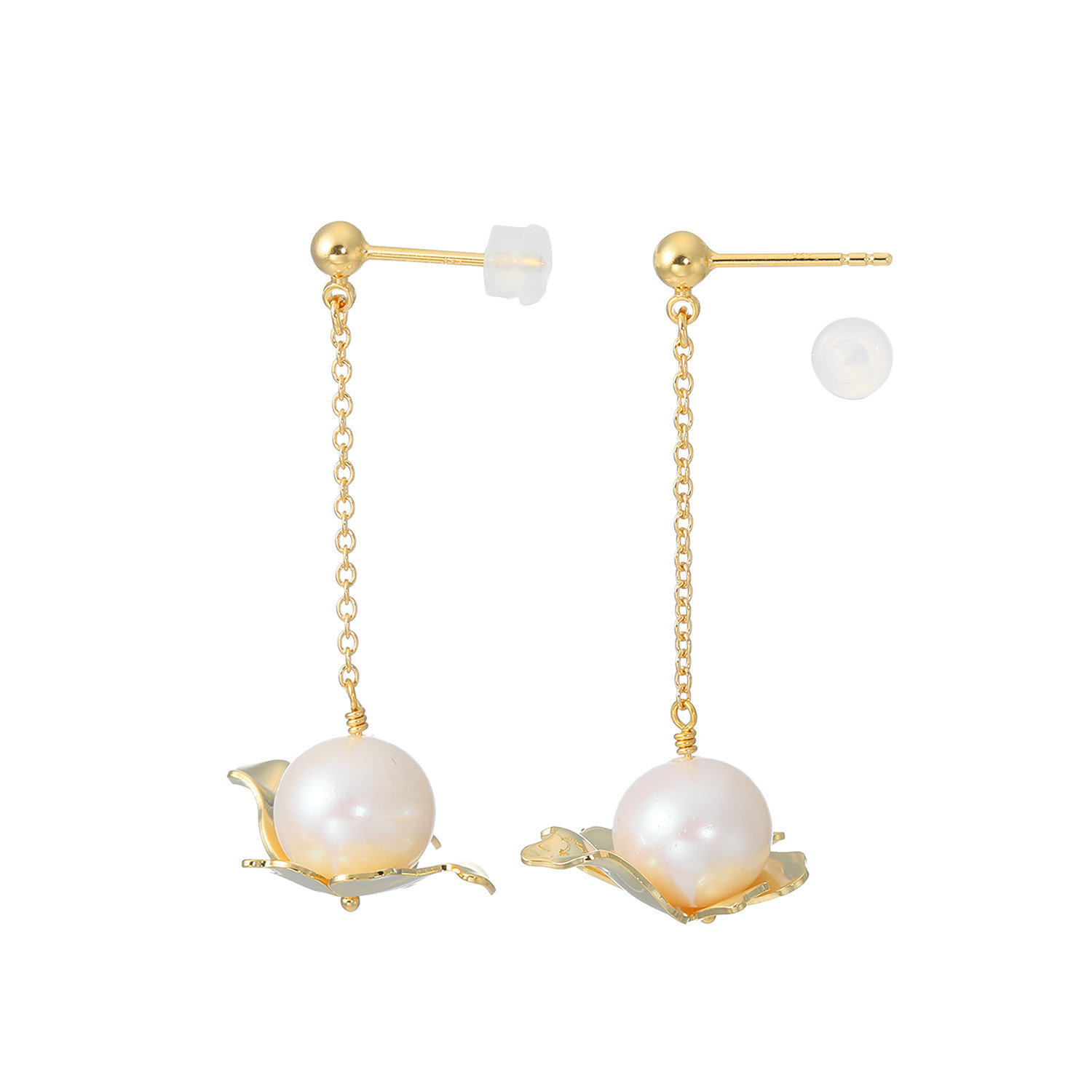 オルウィズ 淡水パール フラワーモティーフ イヤリング／ピアス