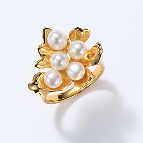 オルウィズ シルバー ベビー淡水パール フラワーモティーフ リング