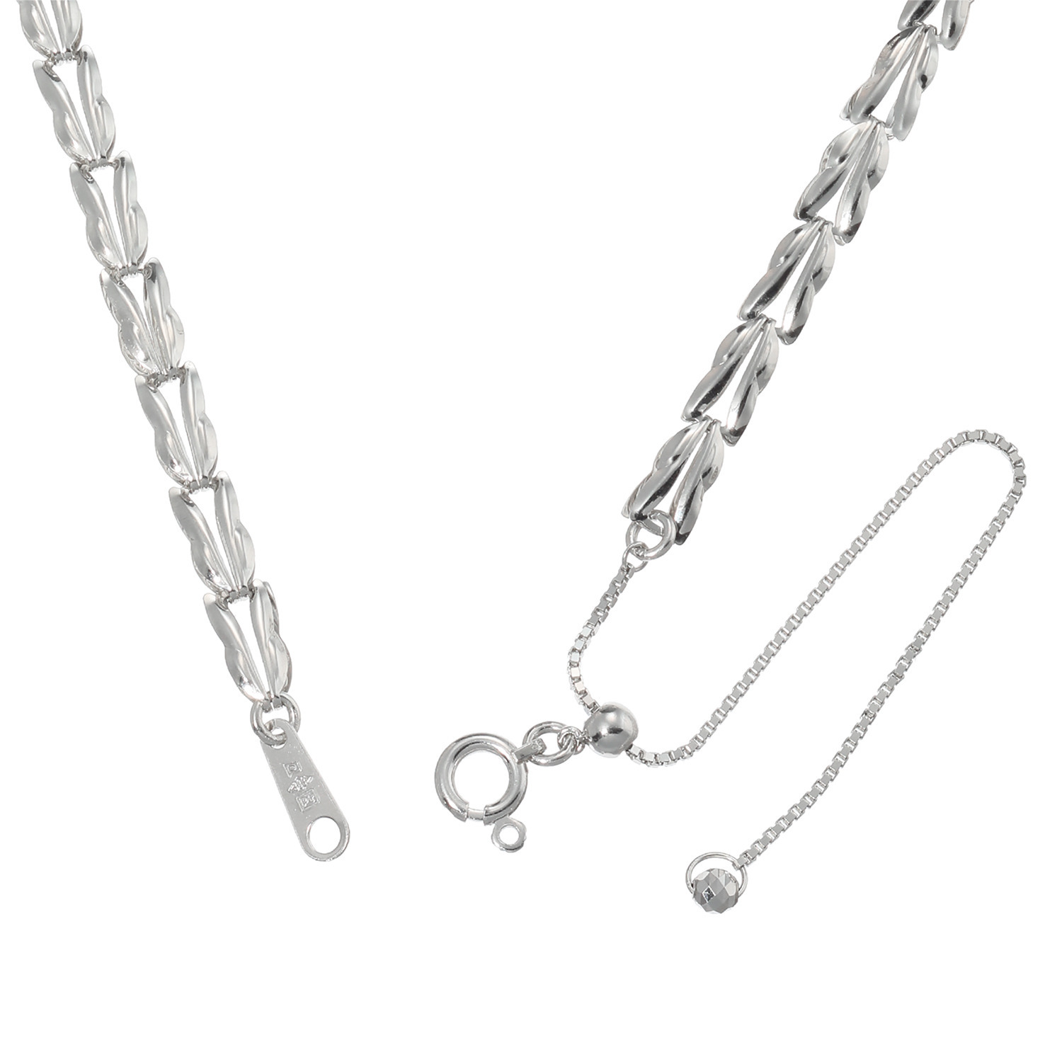 ラ・ピュア　バイ チェーンクリエイト ７．５ｇＵＰ 純プラチナ製 リバーシブル グラデーションネックレス